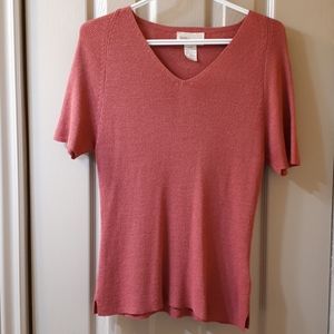 CLASSIQUE COLLECTIONS DEEP PINK SHORT SLEEVED SWEA